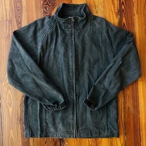 BEAMS Men's Cotton Twill Military-Style Zip Jacket Stand Collar Size S